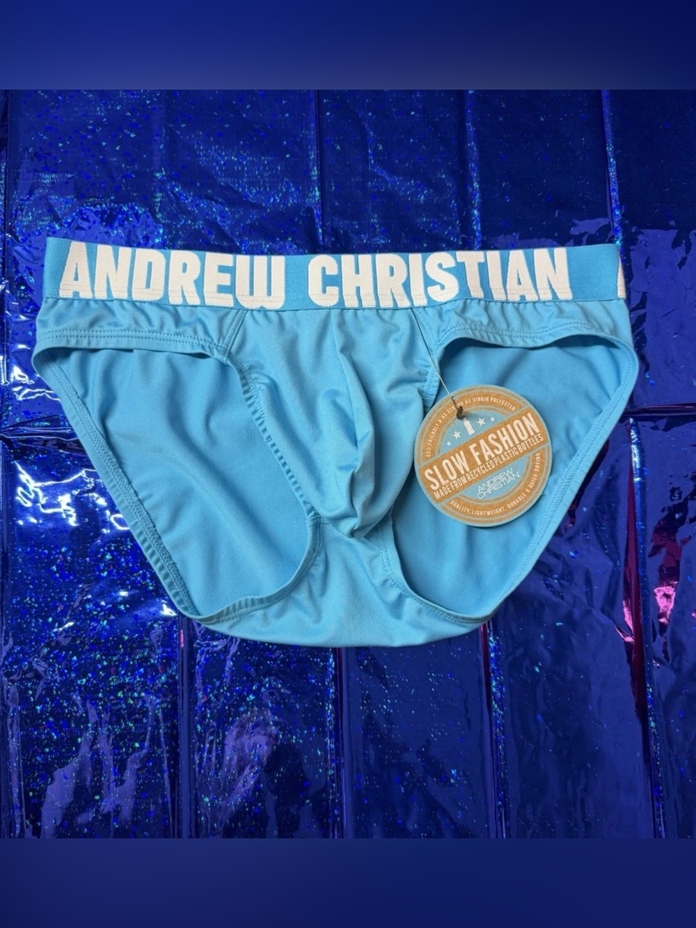 Andrew Christian Eco-Collective Briefs with Almost Naked Aqua XS